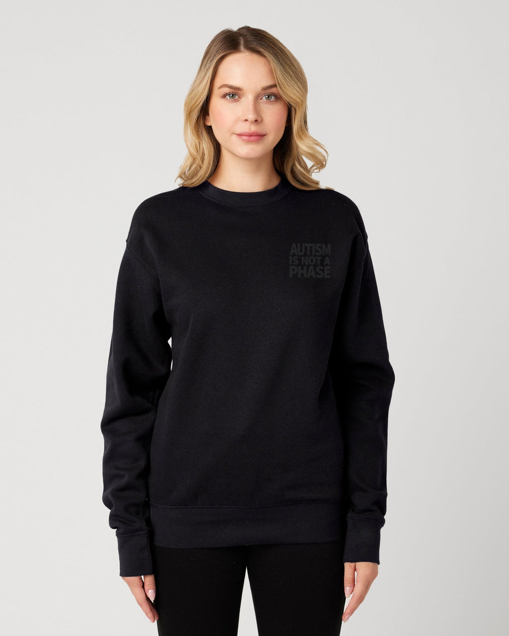 Autism Is Not a Phase - Premium Unisex Sweatshirt (Black) - Little Jerk Society